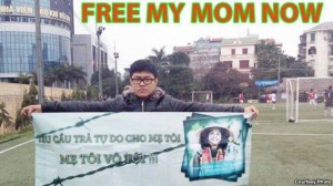 Con trai nhà hoạt động Bùi thị Minh Hằng, Trần Bùi Trung, vận động chính quyền trả tự do cho mẹ anh