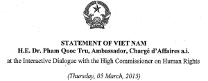 statement of vietnam