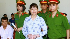 Bà Cấn Thị Thêu trong phiên sơ thẩm hôm 20/09 